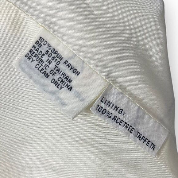 Vintage Kasper  ASL Womens Brown Cream Blazer Blouse Size Large Grid Print Top - Picture 11 of 11